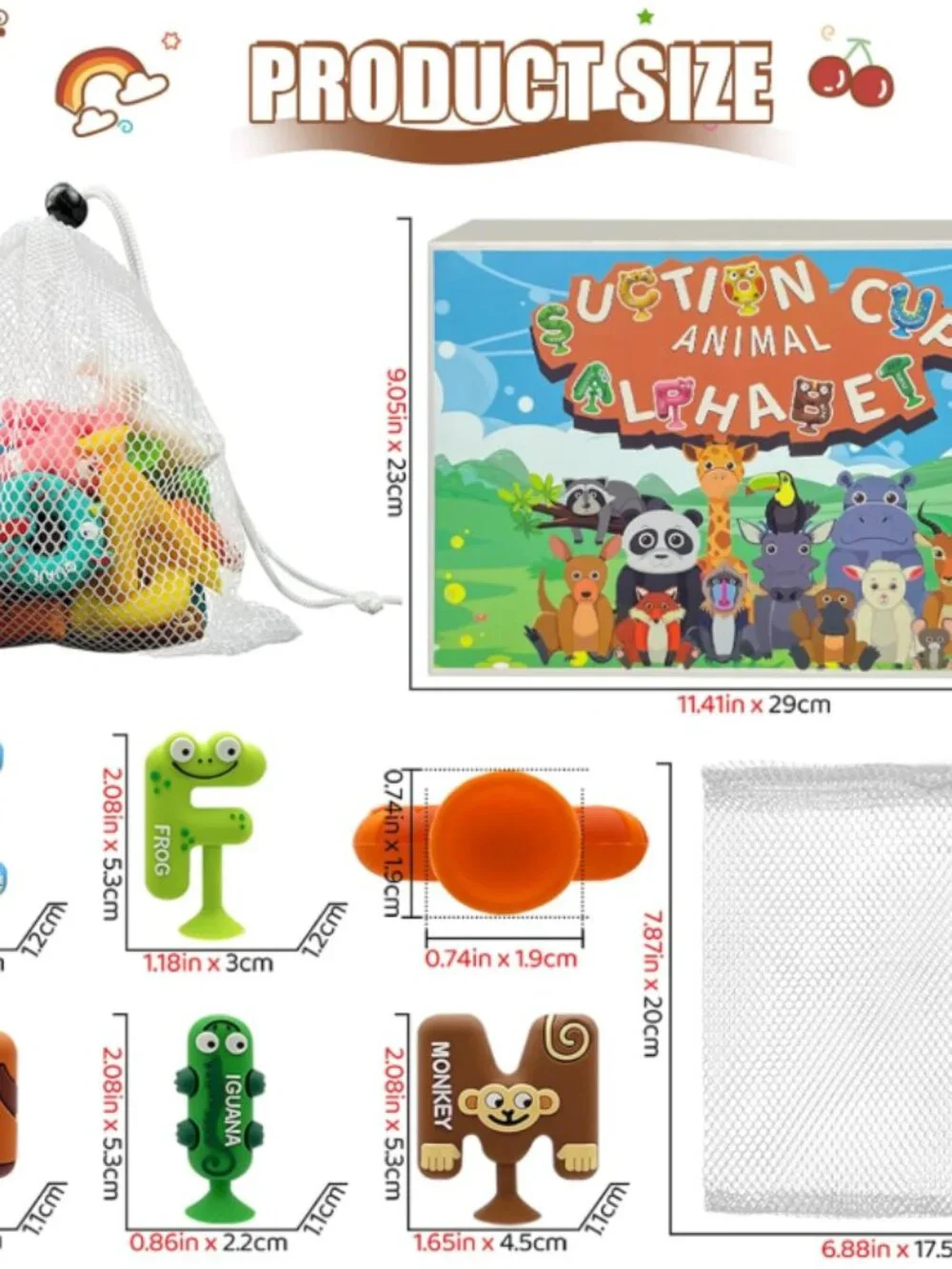 26pcs Alphabet Bath Toys for Toddlers